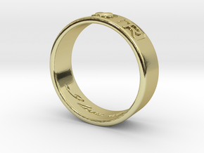 S and R size 6 in 18K Gold Plated