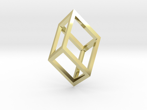 Cube Pendant in 18K Gold Plated