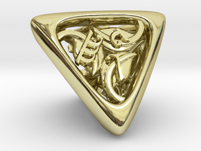 Tengwar Elvish D4 in 18K Gold Plated