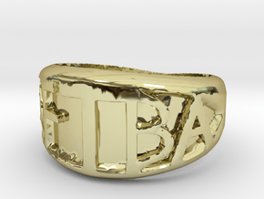 DFTBA 'Don't Forget To Be Awesome' Ring in 18K Gold Plated