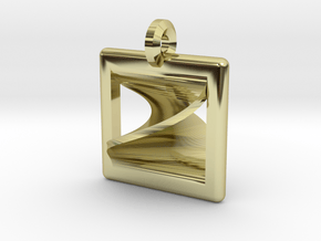 moebius square pendant in 18K Gold Plated