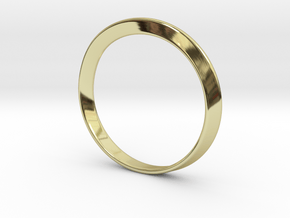 Mobius Strip Bracelet (48mm Inner Diameter) in 18K Gold Plated