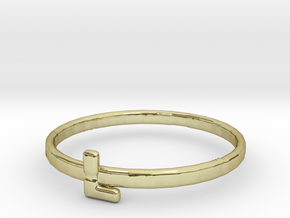 L Ring in 18K Gold Plated