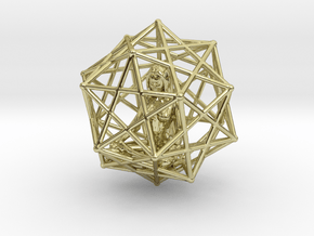 Merkabah Starship Meditation 40mm Dodecahedral in 18K Gold Plated