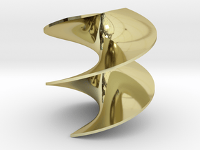  Helicoid Minimal Surface in 18K Gold Plated