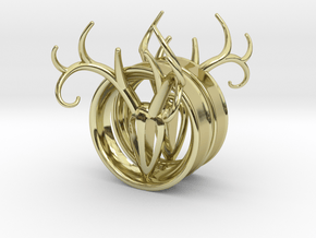 1 & 7/8 inch Antler Tunnels in 18K Gold Plated