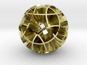 Rhombicosidodecahedron (wide) in 18K Gold Plated