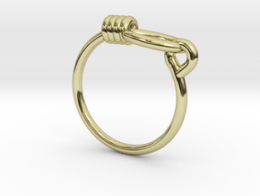 Rope Chain Ring - Sz. 6 in 18K Gold Plated