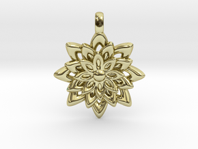 Lotus Flower Symbol Jewelry Necklace in 18K Gold Plated