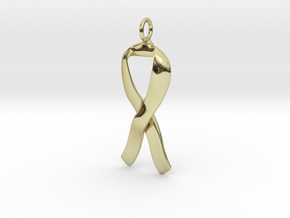 Ribbon Pendant Solid in 18K Gold Plated
