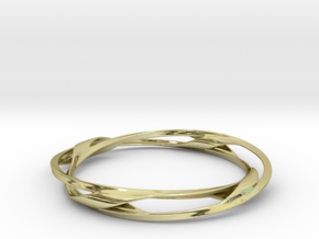 Barred Twist Bangle in 18K Gold Plated