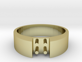 4-bit ring (US7/⌀17.3mm) in 18K Gold Plated