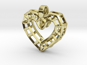 Heart Wire Pendant big in 18K Gold Plated