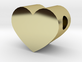 Small Simple Heart Slide Pendant - 1cm diameter in 18K Gold Plated