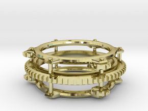 CogRing08size13 in 18K Gold Plated