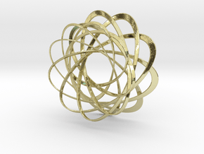 Mobius strips, intertwined in 18K Gold Plated