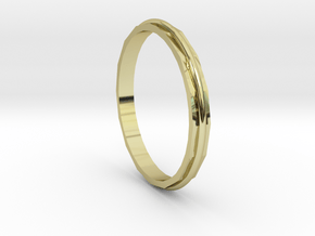 Square Two Ring - Sz. 9 in 18K Gold Plated
