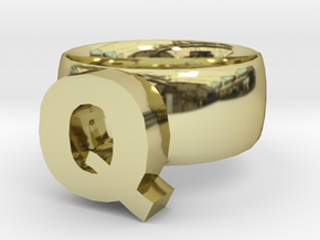 Q Ring in 18K Gold Plated