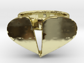 Broken Heart Ring in 18K Gold Plated