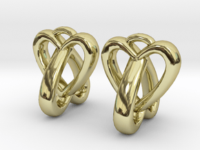 Interlocked Heart Earrings in 18K Gold Plated