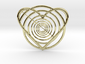 Hypnotic Heart Pendant in 18K Gold Plated