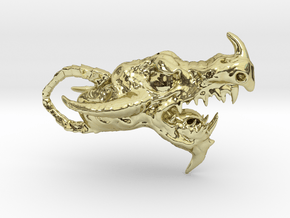 Dragon head pendant in 18K Gold Plated