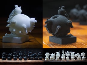 Surreal Chess Set - My Masterpieces - The Pawn in Black Natural Versatile Plastic