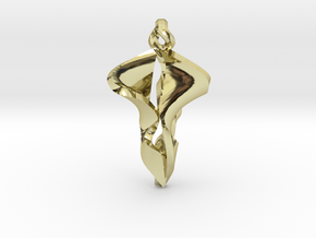 Pendant, Stylized 2 in 18K Gold Plated