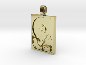Hard Drive Pendant v2 in 18K Gold Plated
