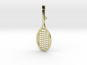 Tennis Racket Pendant in 18K Gold Plated