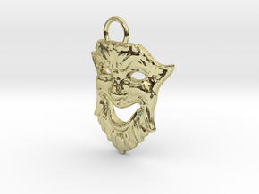 Laughing Greek Mask Pendant 1.5inches in 18K Gold Plated