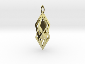 Hanging Crystal Pendent in 18K Gold Plated