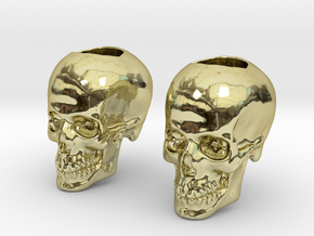 Skull Bead - Doubled in 18K Gold Plated