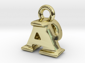 3D Monogram Pendant - APF1 in 18K Gold Plated