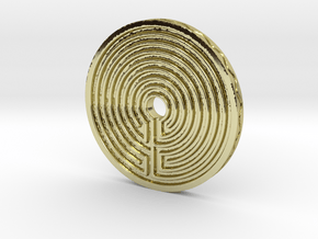 Labyrinth coin in 18K Gold Plated