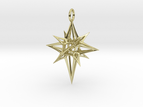 Christmas 3D Star in 18K Gold Plated