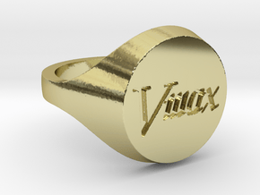 Bague Vmax (ShapeJS) T57 in 18K Gold Plated