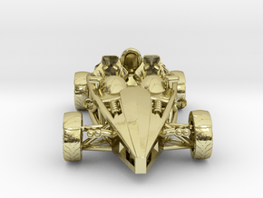 Ariel Atom brass pendant, HO scale LHD w/o wings in 18K Gold Plated