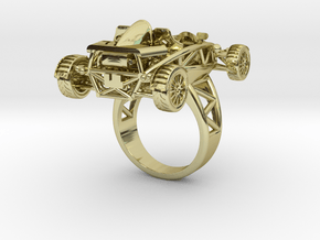 Atom Ring size 7 wo wings LHD in 18K Gold Plated