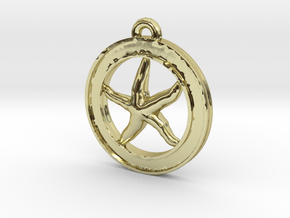 Starfish Circle-pendant in 18K Gold Plated