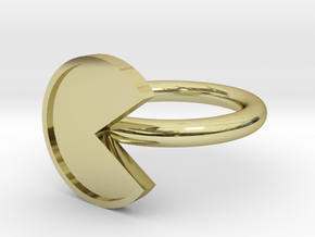 Pacman Ring - Size 8 in 18K Gold Plated