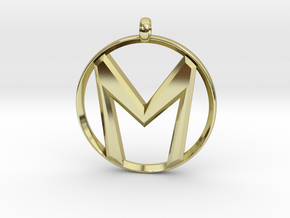 The Letter "M" Pendant in 18K Gold Plated