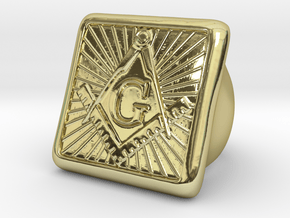 Freemason Ring - Size US 9 in 18K Gold Plated