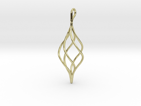 Helical Basket Pendant in 18K Gold Plated
