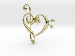 Love Of Music Pendant in 18K Gold Plated