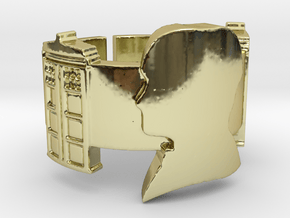 Doctor (Second) Silhouette Ring - Size 9 in 18K Gold Plated