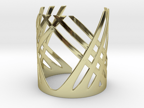 Cross Over Cuff (Men) in 18K Gold Plated