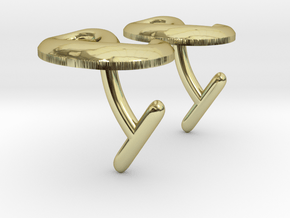 e Cufflinks (Euler's number) in 18K Gold Plated