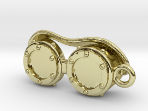 Steampunk Goggles Charm/Pendant in 18K Gold Plated