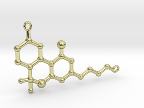 THC Molecule Necklace in 18K Gold Plated